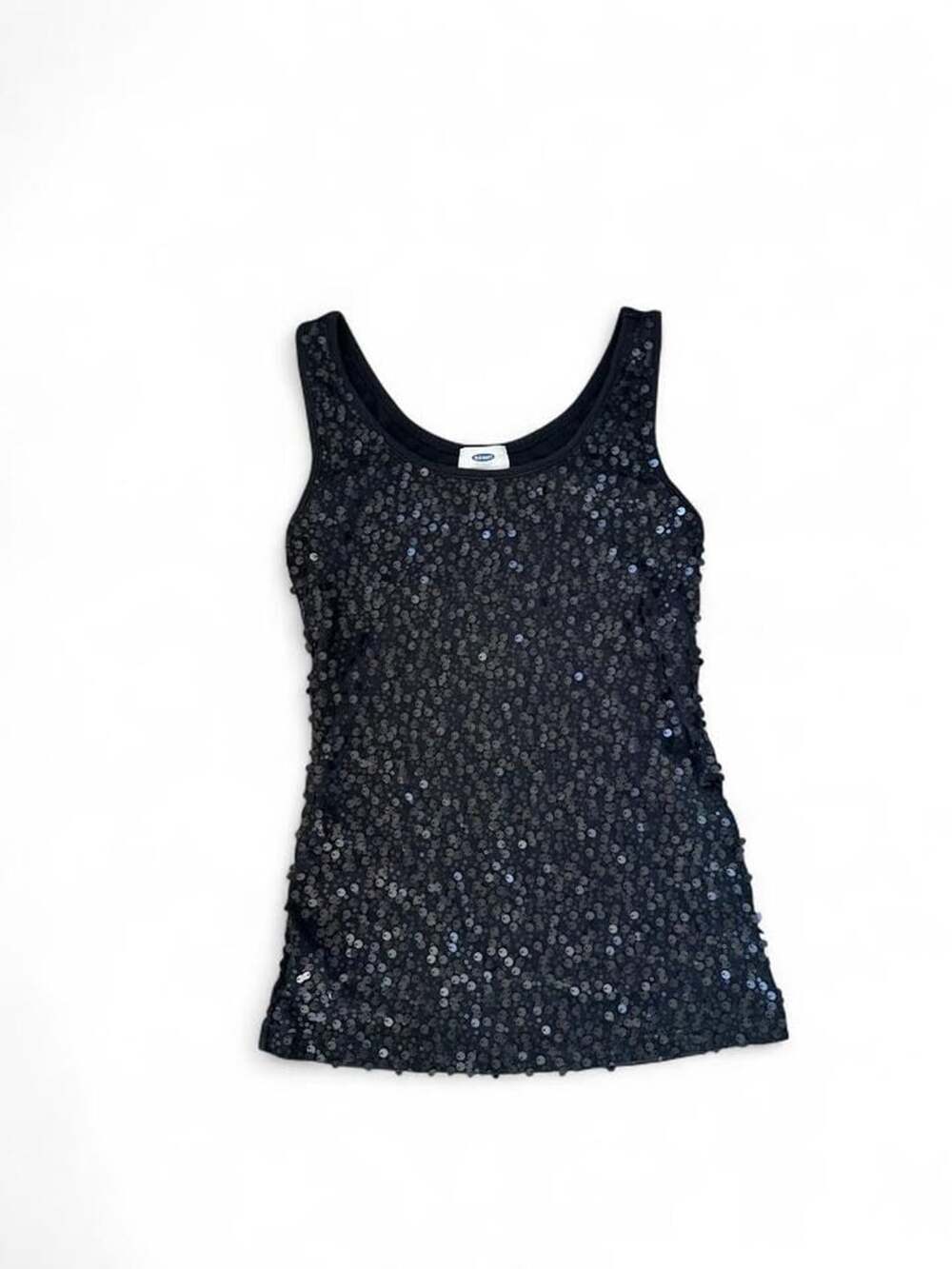 Y2K Old Navy Black Sequin Tank Top – Size S